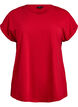 Kurz&auml;rmliges T-Shirt aus einer Baumwollmischung, Rot, Packshot image number 0