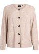 Cardigan mit Schleifenkn&ouml;pfen und Ajourmuster, Beige, Packshot image number 0