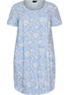 Kurz&auml;rmliges Baumwollkleid mit Aufdruck, Vanille, Packshot image number 0