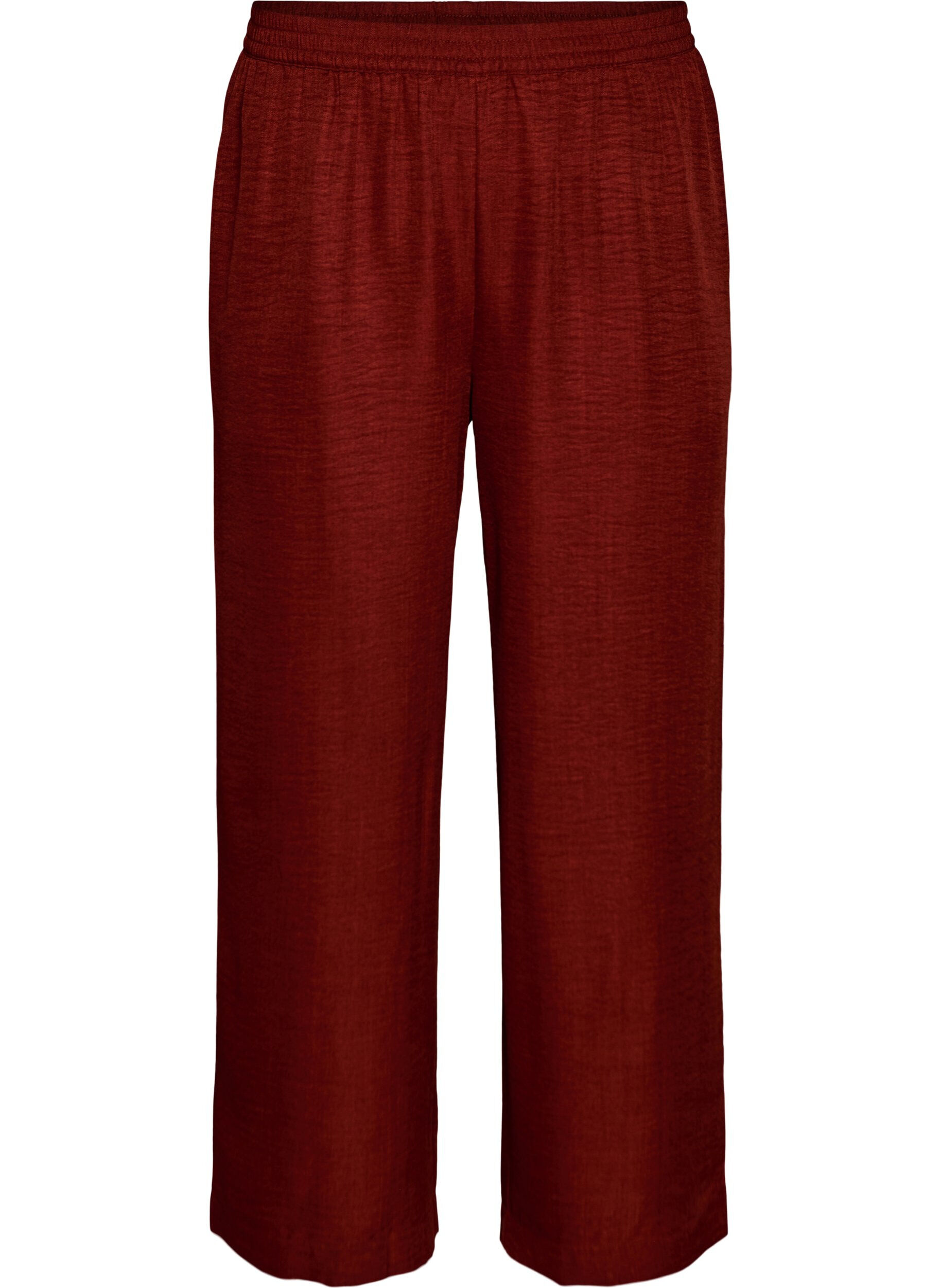 ZizziLockere Hose mit elastischem Bund und Taschen, Rot, Packshot image number 0