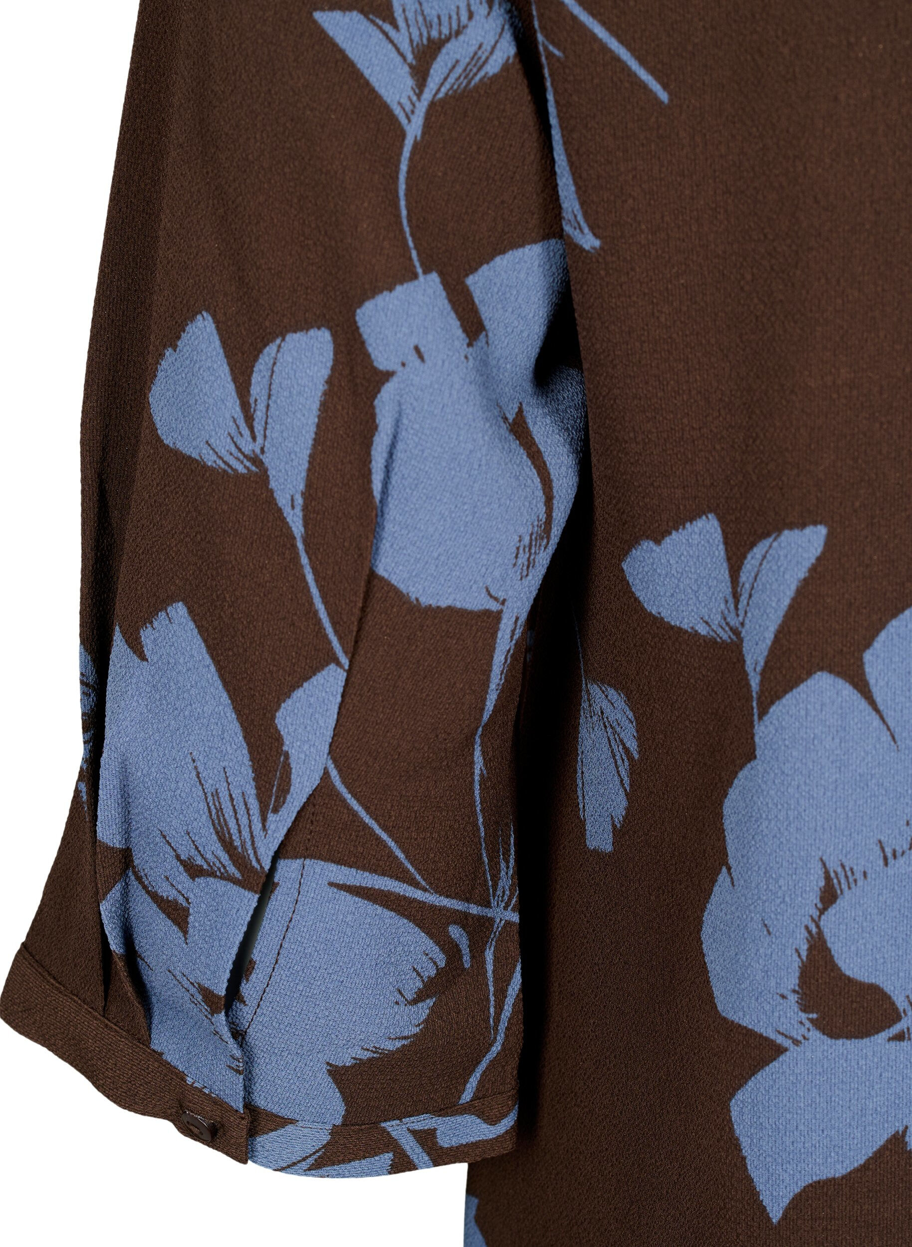 Zizzi Gepunktete Bluse mit 3/4-&Auml;rmeln , Falcon Flower, Packshot image number 2