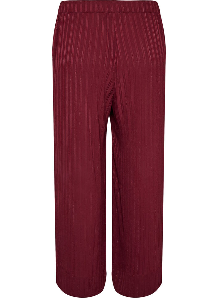 Pantalon &agrave; rayures textur&eacute;es et coupe droite, Bordeaux, Packshot image number 1