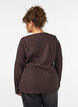 Blouse en jersey ondul&eacute;, Marron, Model image number 2