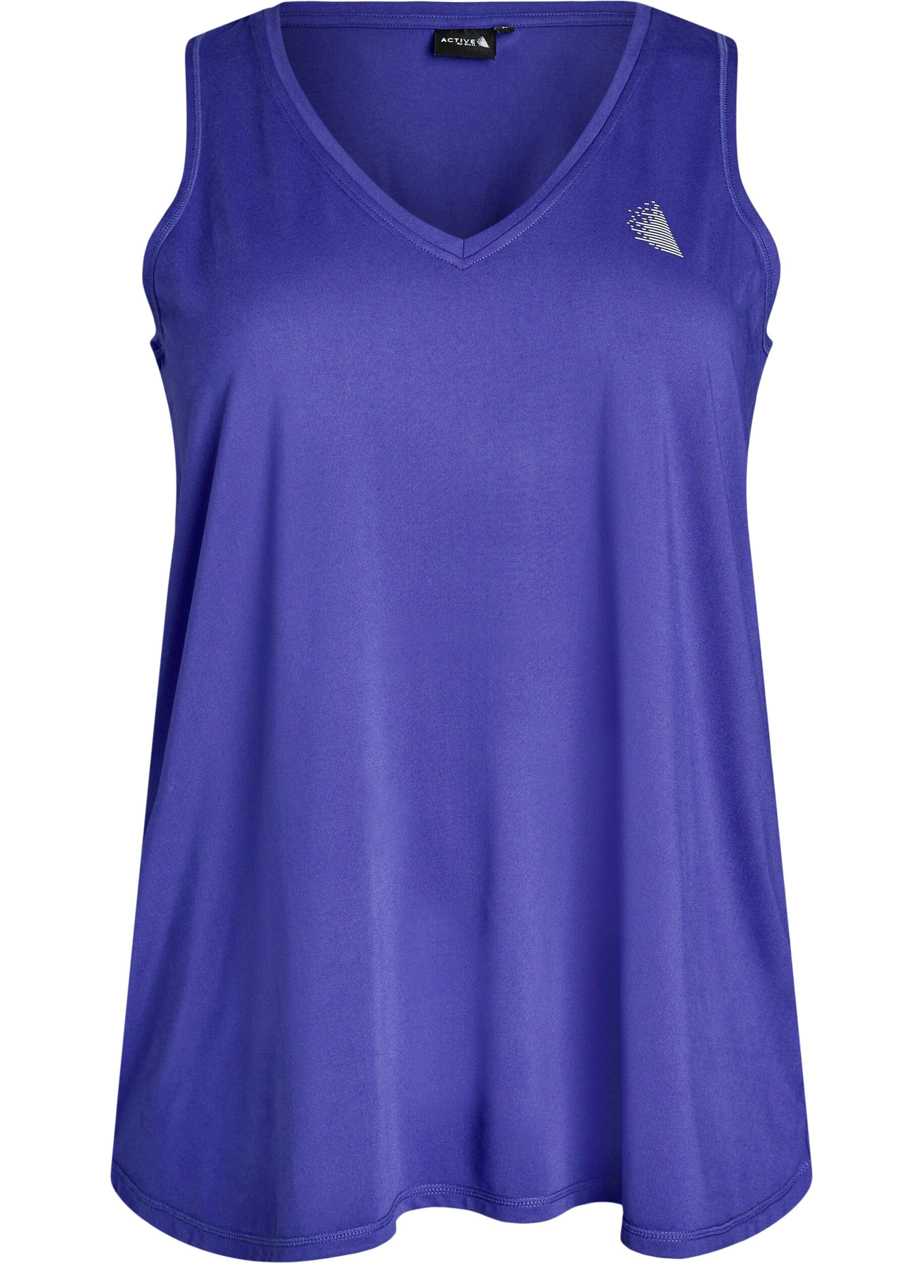 Zizzi Sports top with V-neck, Violet, Packshot image number 0