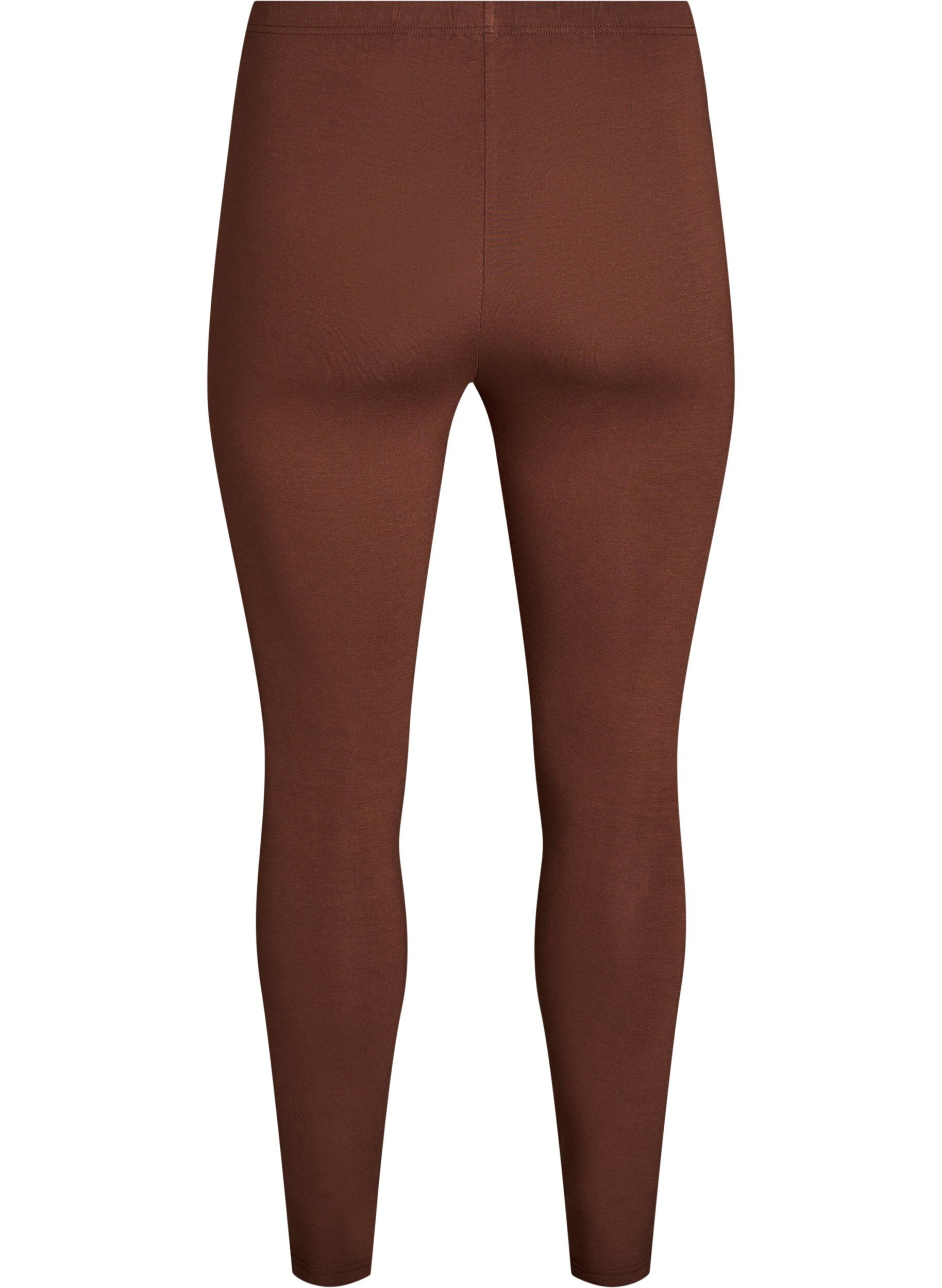 Zizzi Basic Leggings aus Viskose, Braun, Packshot image number 1