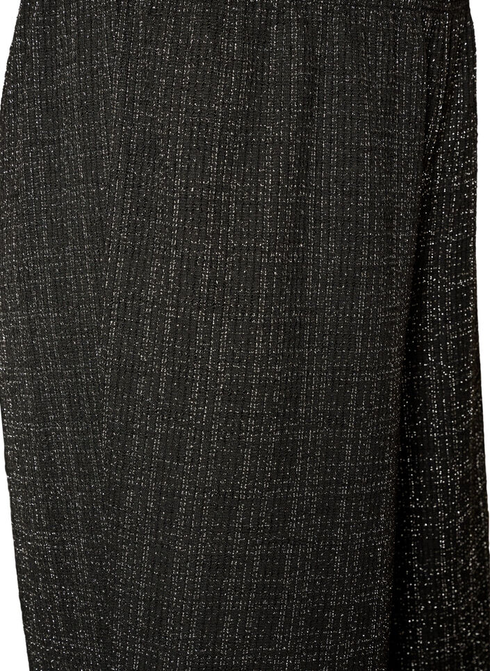 Pantalon &agrave; coupe droite en boucl&eacute;, Noir, Packshot image number 2