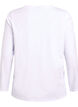 Top basic en jersey avec manches longues, Blanc, Packshot image number 1