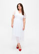 Partykleid mit Spitze und Empire-Taille, Bright White, Model image number 0