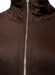 Cardigan en velours doux avec fermeture zipp&eacute;e et col montant, Marron, Packshot image number 2