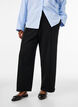 Pantalon ample en jersey taille haute, Noir, Model image number 2