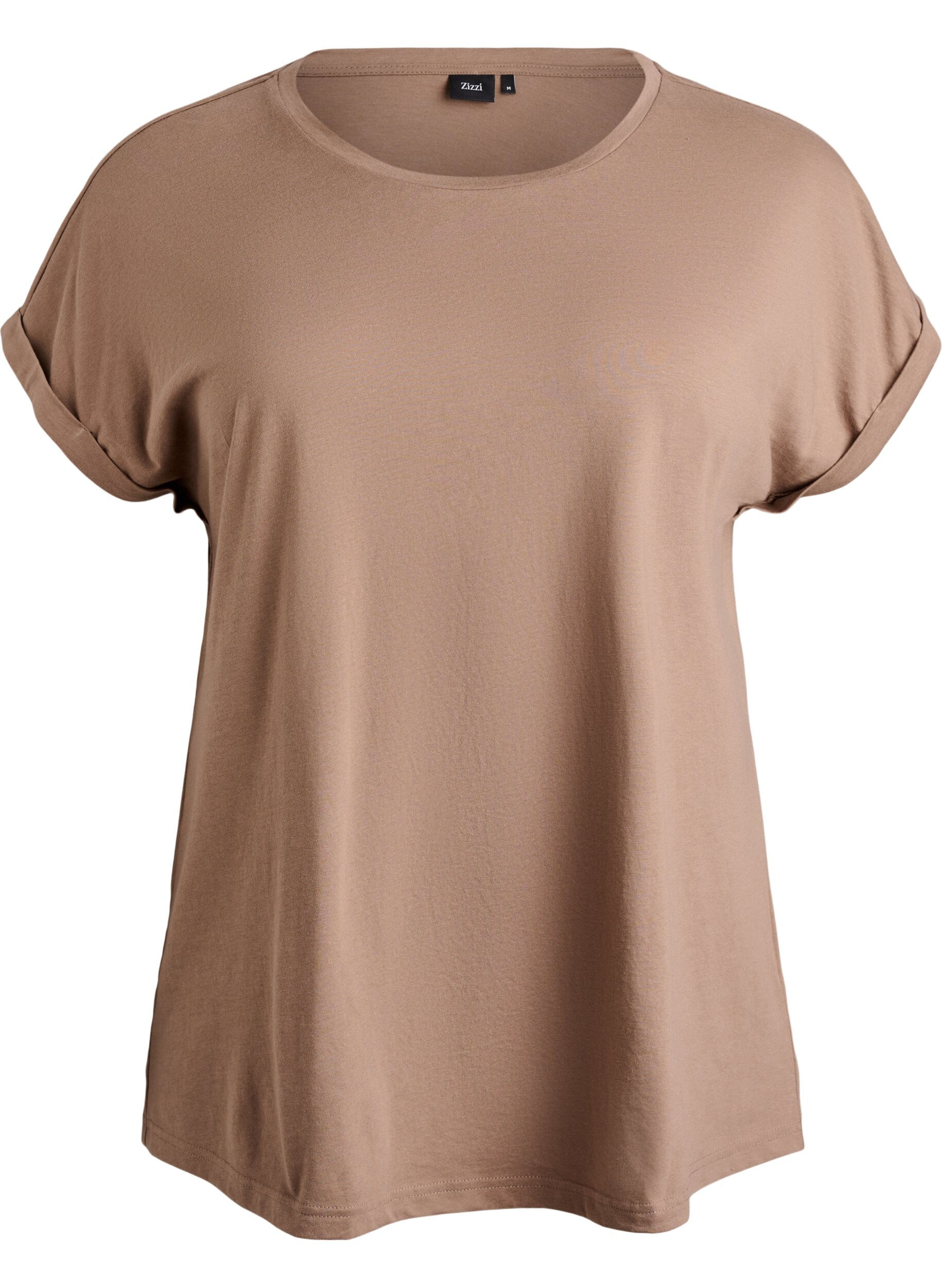 T-shirt &agrave; manches courtes en coton m&eacute;lang&eacute;