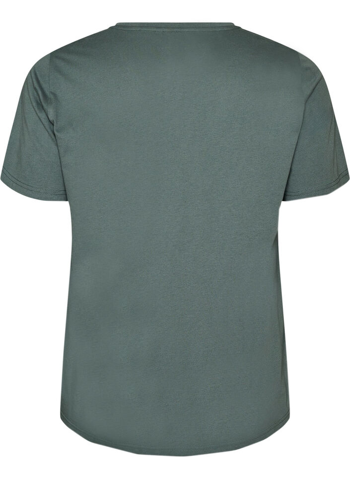 T-shirt imprim&eacute;, Vert, Packshot image number 1