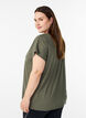 T-shirt de sport couleur unie, Vert, Model image number 2