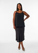 Viskoserock mit elastischem Bund, Schwarz, Model image number 1