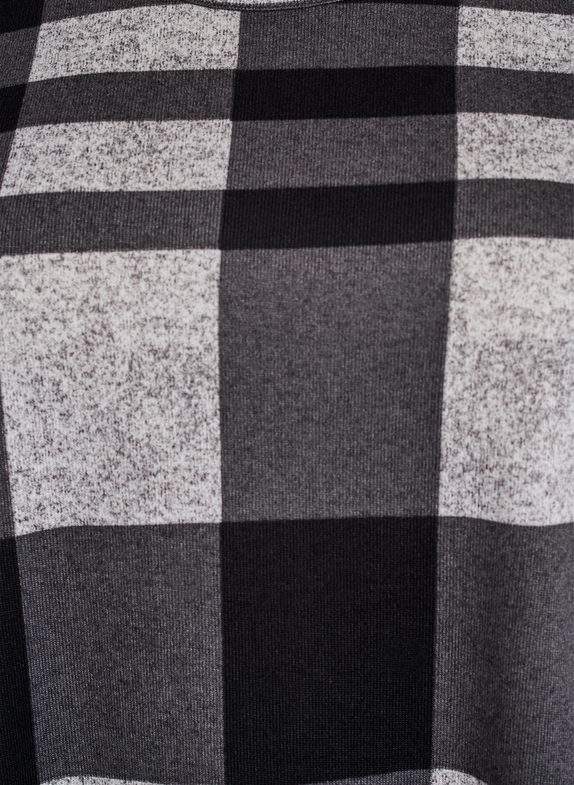 Zizzi Gemusterte Bluse mit langen &Auml;rmeln, Grau, Packshot image number 2