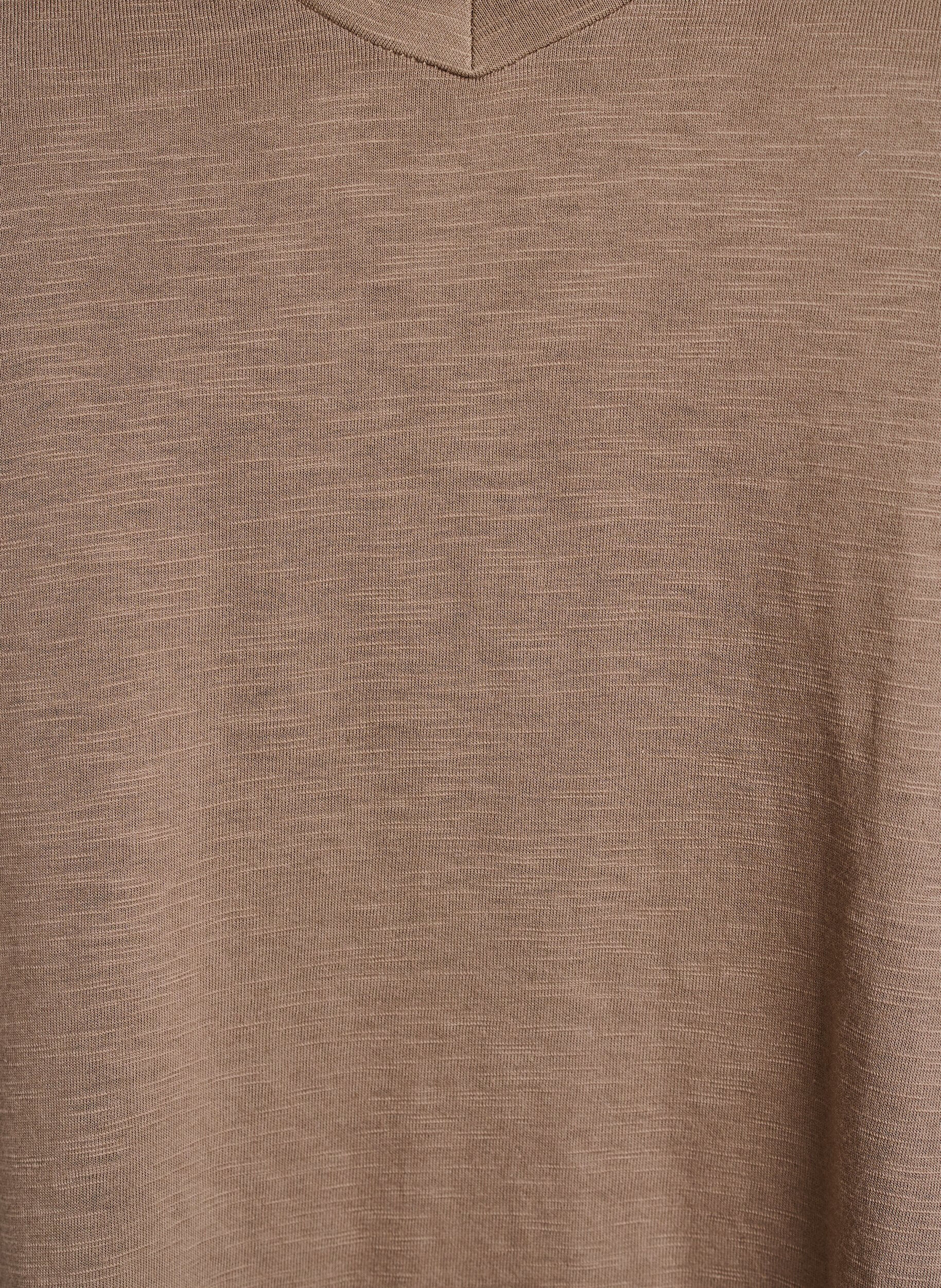 ZizziT-shirt basique &agrave; manches courtes avec col en V, Marron, Packshot image number 2