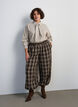 Chemise ray&eacute;e avec lien amovible &agrave; nouer, Beige, Model image number 1