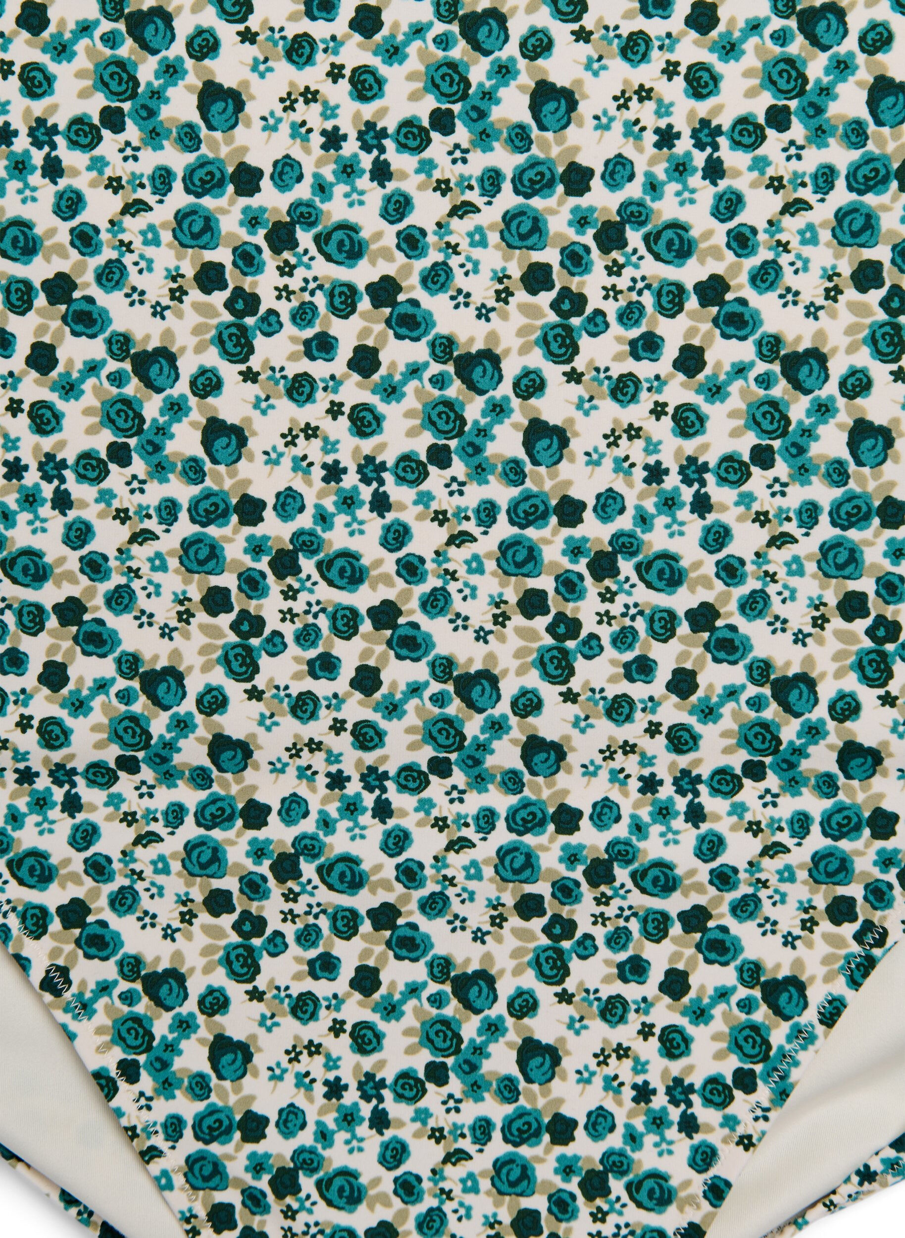 Zizzi Extra hoch taillierter Bikini-Slip mit Blumenmuster, Gr&uuml;n, Packshot image number 2