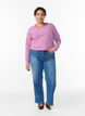 Gestreifte Bluse mit langen &Auml;rmeln, Lila, Model image number 1