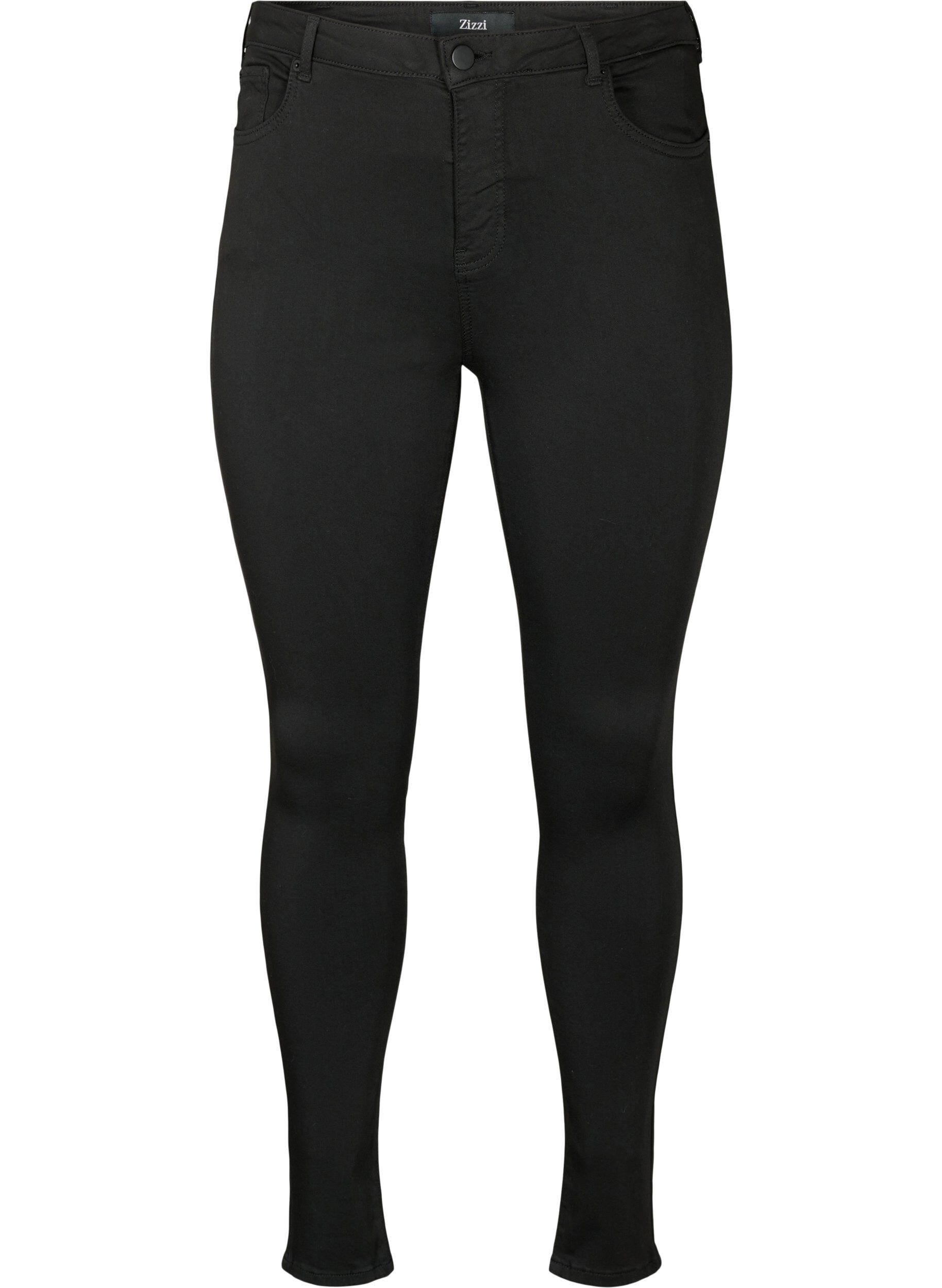 Jeans Amy taille haute, &eacute;clat de la couleur noire garanti