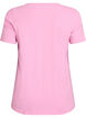 T-shirt Basic en coton uni, Rose, Packshot image number 1