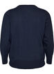 Cardigan en maille fine avec col rond, Bleu, Packshot image number 1