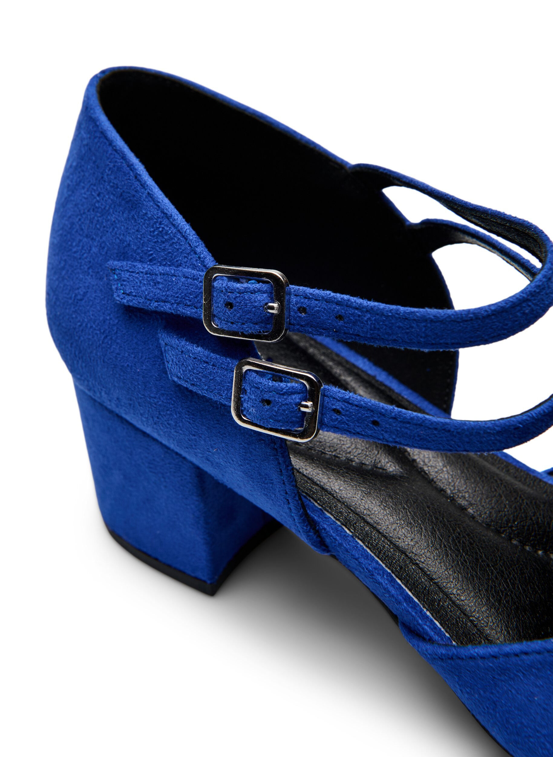 Zizzi Pumps mit doppelten Riemen, Blau, Packshot image number 3