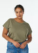 Kurz&auml;rmeliges T-Shirt aus einer Baumwollmischung, Gr&uuml;n, Model image number 0