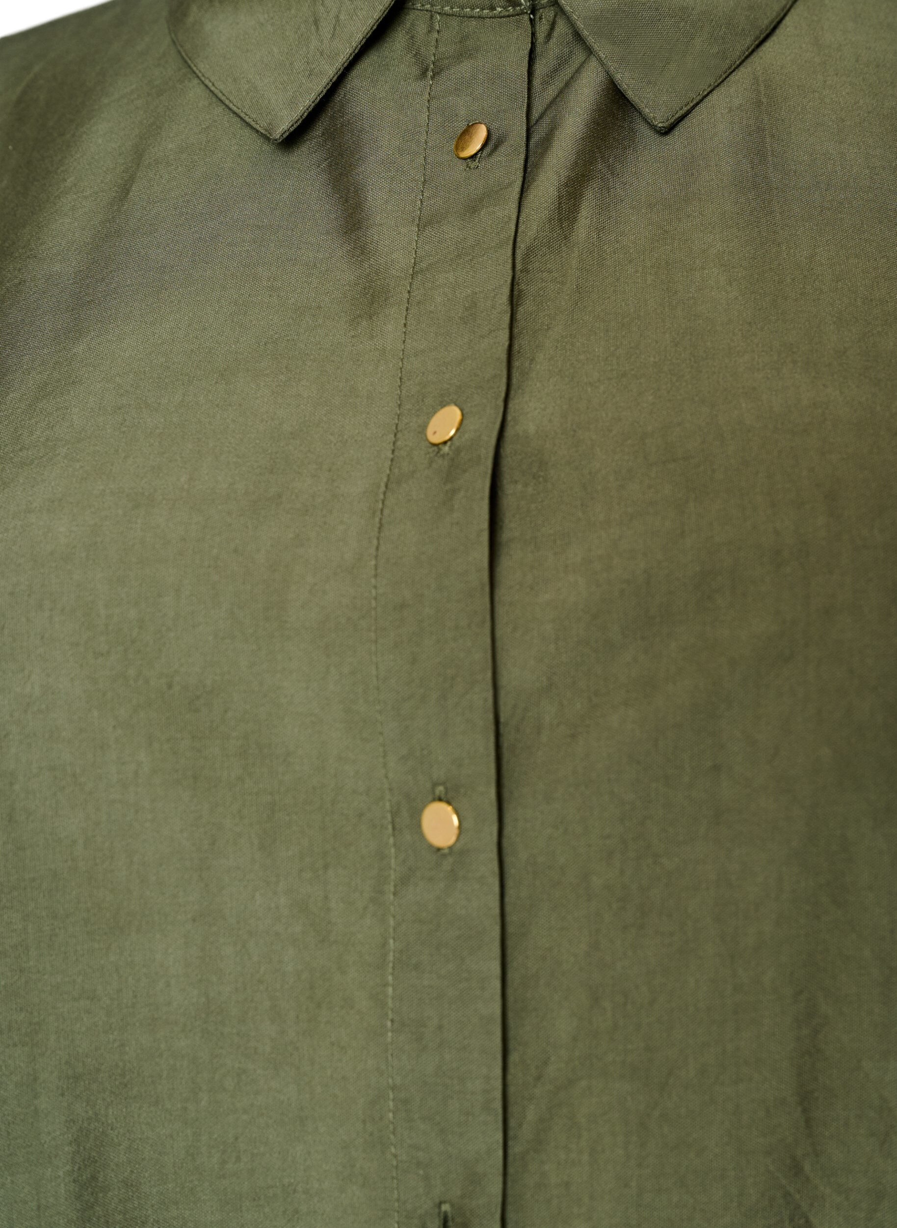 ZizziBluse aus Viskose mit goldenen Kn&ouml;pfen, Gr&uuml;n, Packshot image number 2