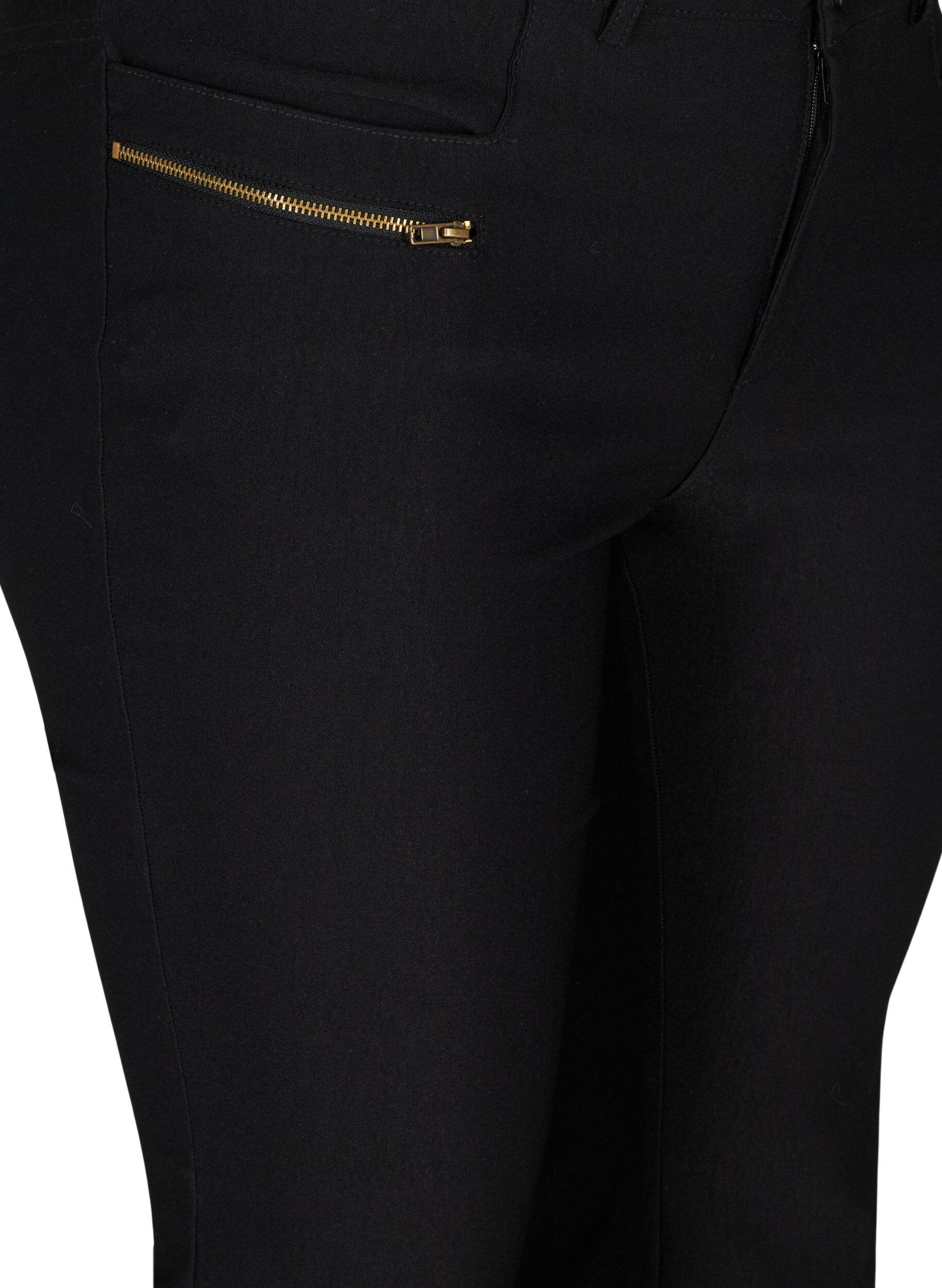 Zizzi Hose mit Bootcut, Schwarz, Packshot image number 2