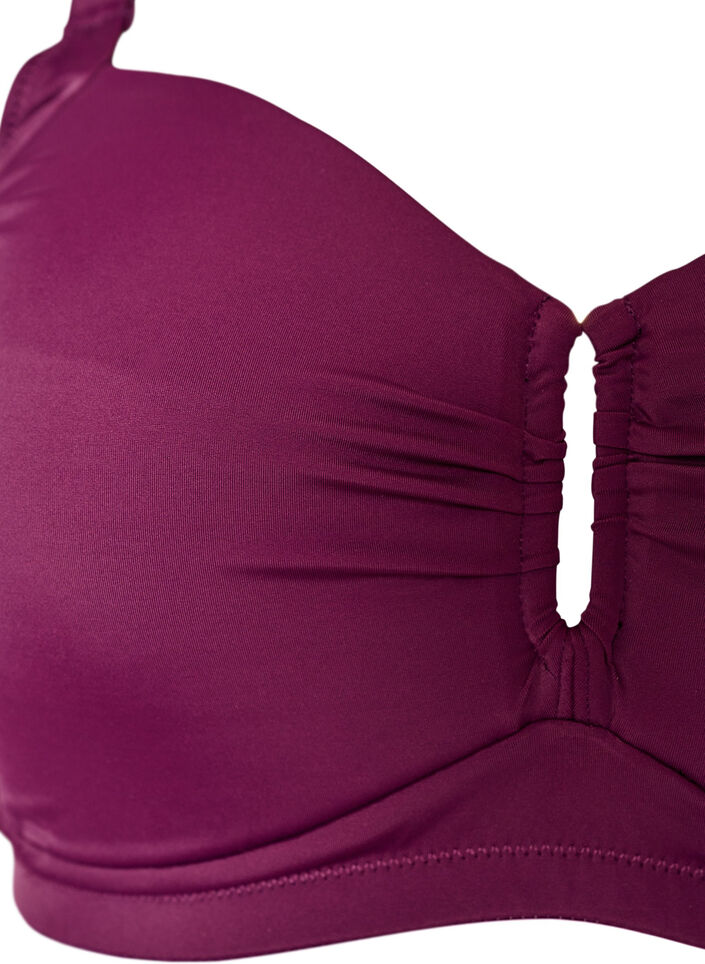 Haut de bikini rembourr&eacute; avec d&eacute;tail anneau, Violet, Packshot image number 2