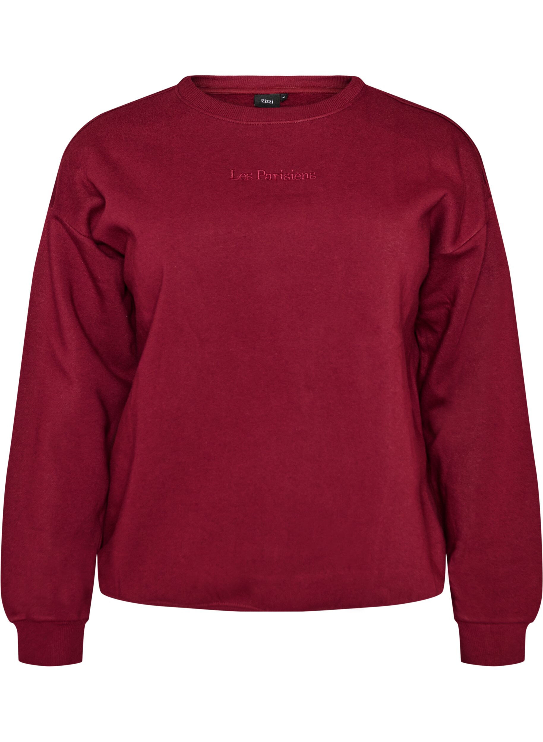 ZizziSweatshirt mit Textaufdruck, Rot, Packshot image number 0