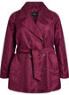 Kurzer Trenchcoat mit Gürtel, Dunkles Bordeaux, Packshot image number 0