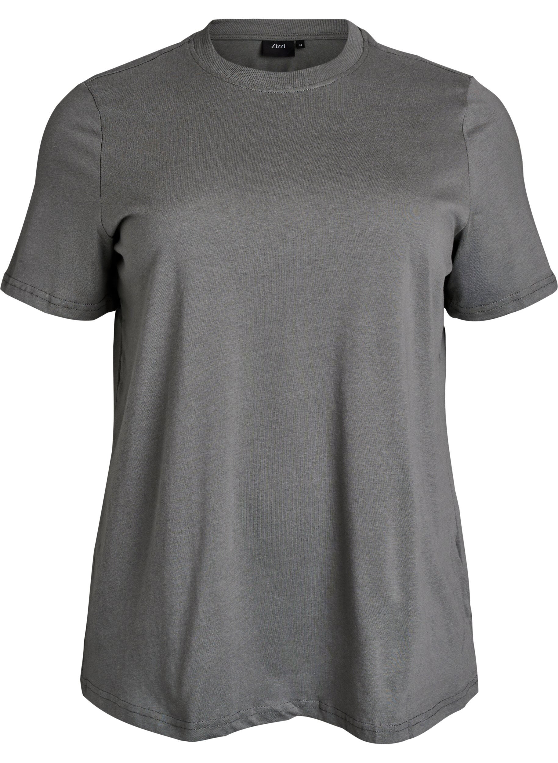 Basic-T-Shirt aus Baumwolle mit Rundhalsausschnitt.