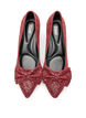Escarpin &agrave; paillettes avec n&oelig;ud, Bordeaux, Packshot image number 2
