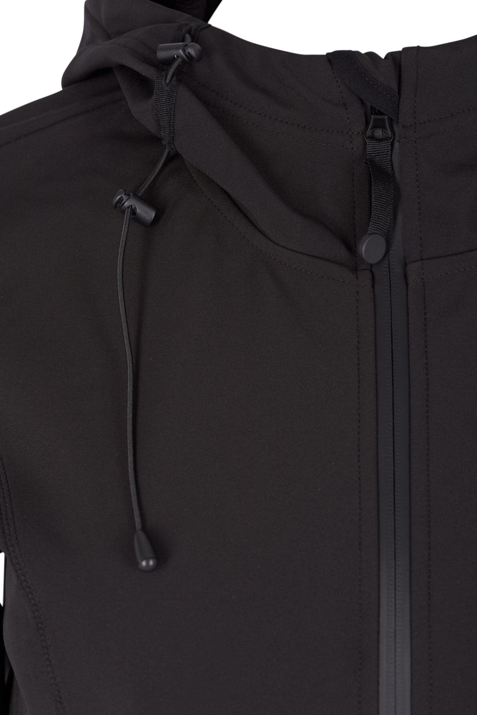 Zizzi Veste softshell courte &agrave; capuche, Black, Packshot image number 2