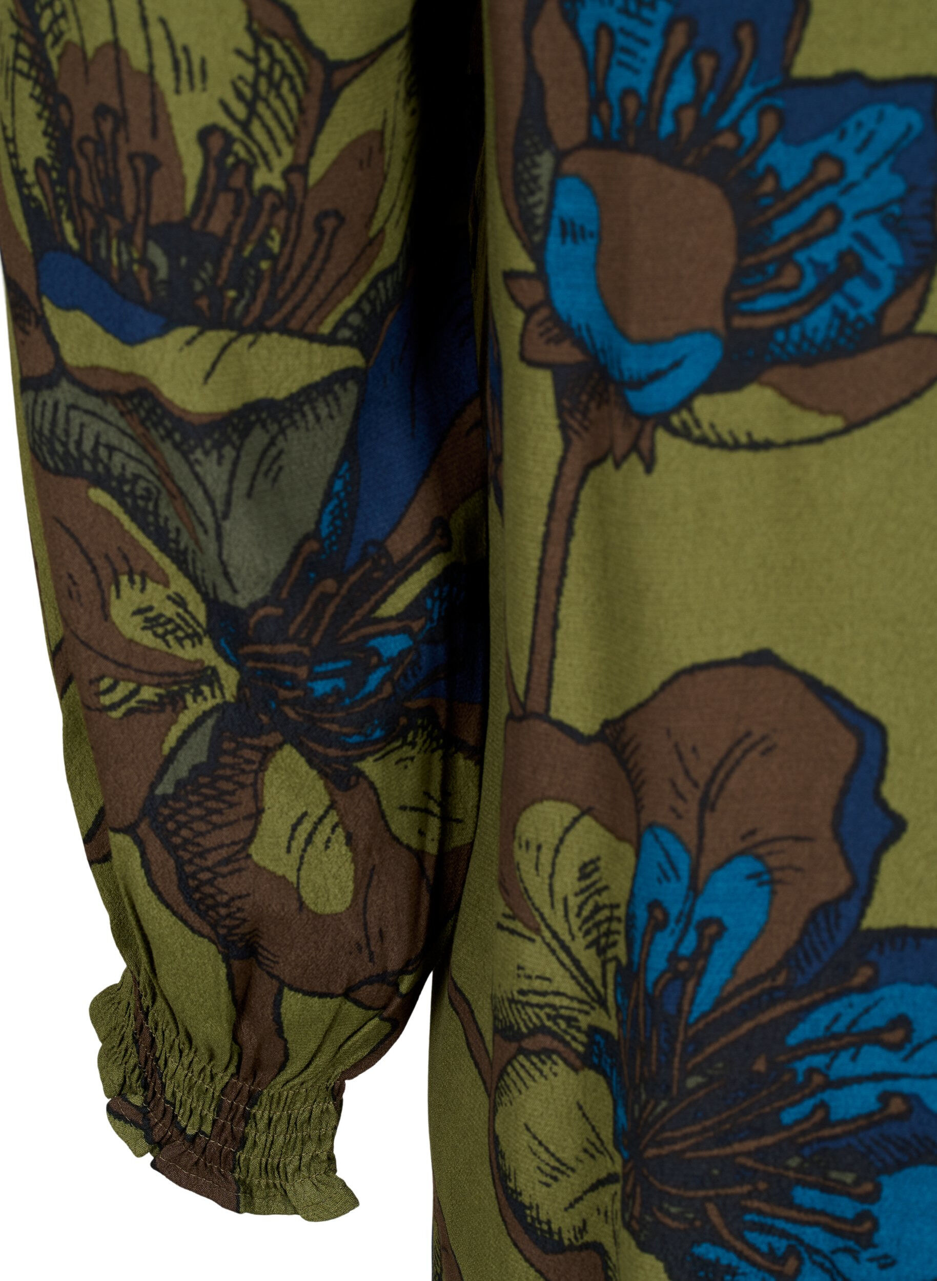 ZizziRobe imprim&eacute;e en viscose, Vert, Packshot image number 3