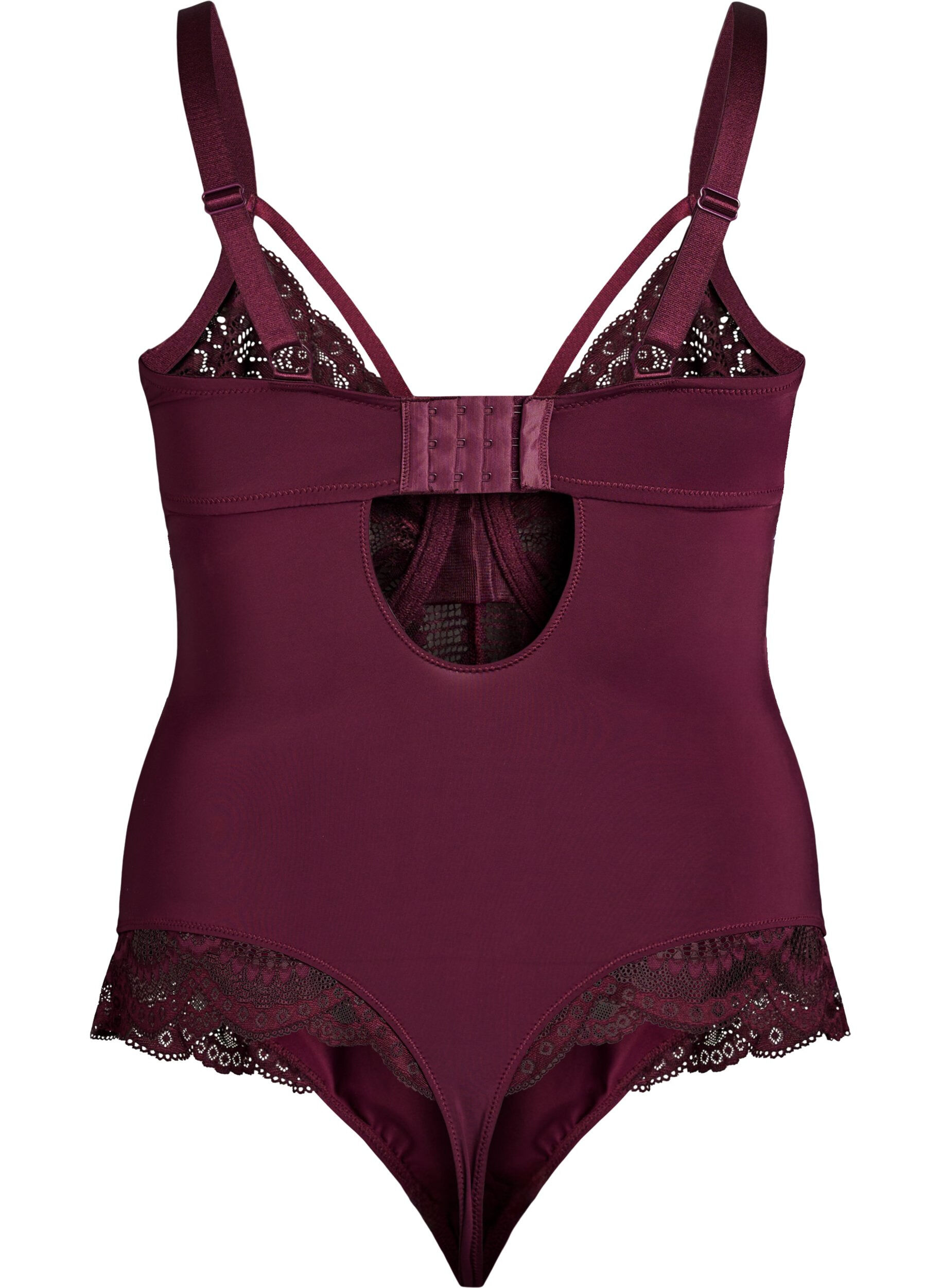 ZizziB&uuml;gel-Spitzenbody mit Tr&auml;gerdetails, Rot, Packshot image number 1