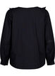 Bluse mit Ruffles und Lace Trim, Schwarz, Packshot image number 1
