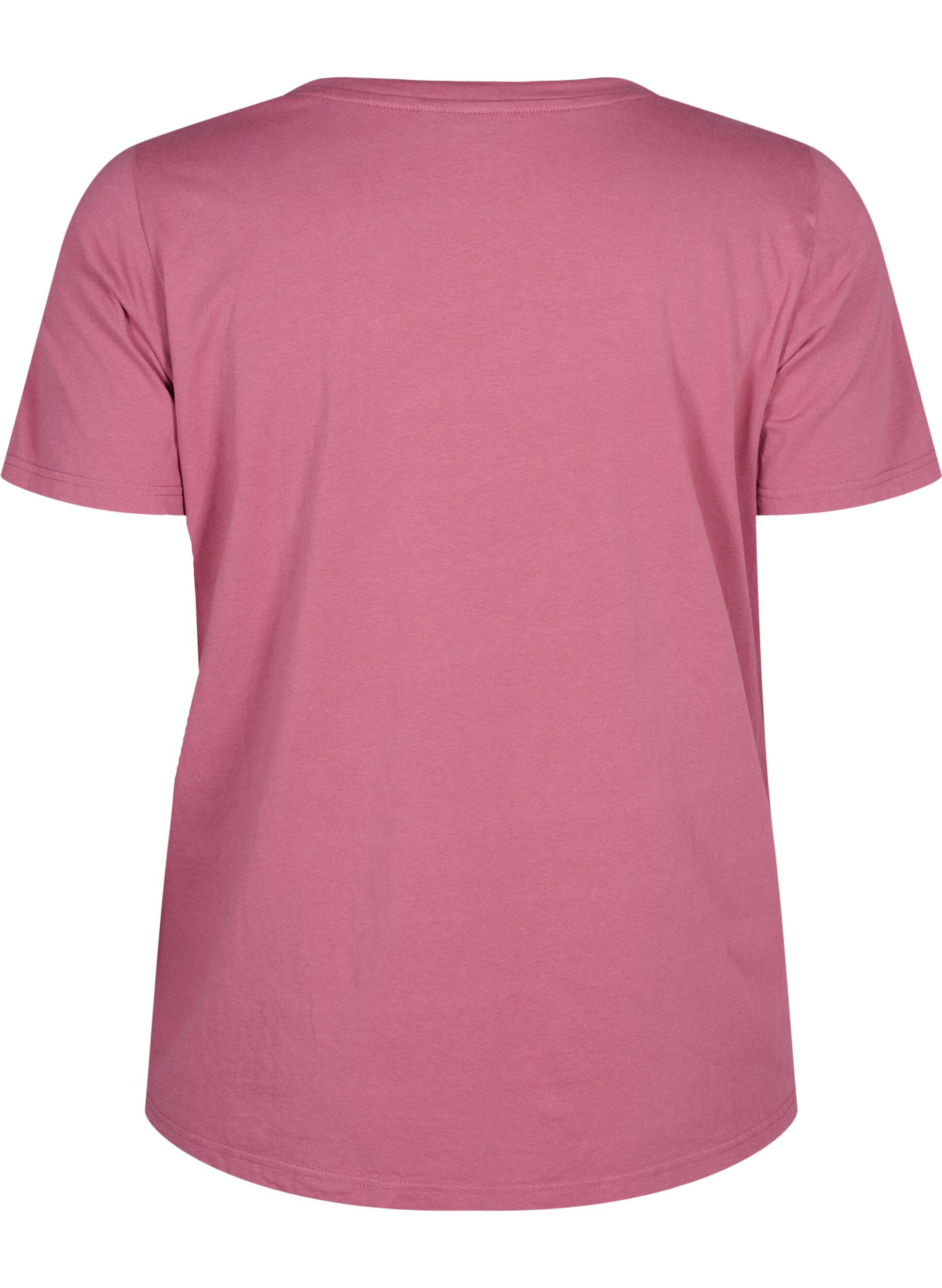 Zizzi T-shirt en coton avec motif de texte, Malaga W. ALASKA, Packshot image number 1