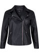 Bikerjacke aus Kunstleder, Schwarz, Packshot image number 0