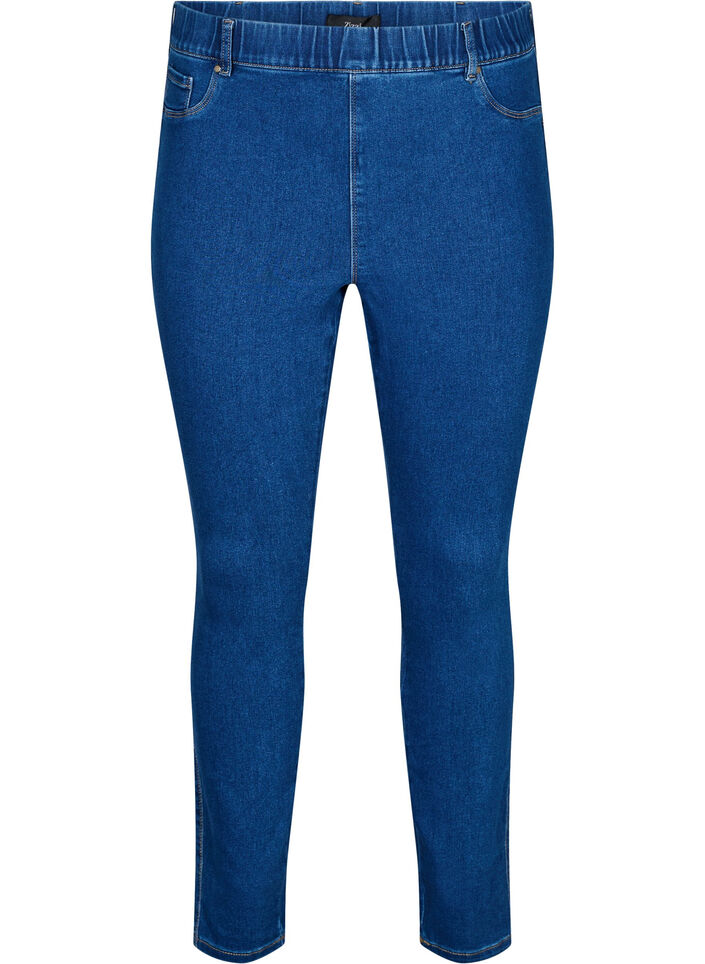 Jeggings mit hoher Taille, Blau, Packshot image number 0