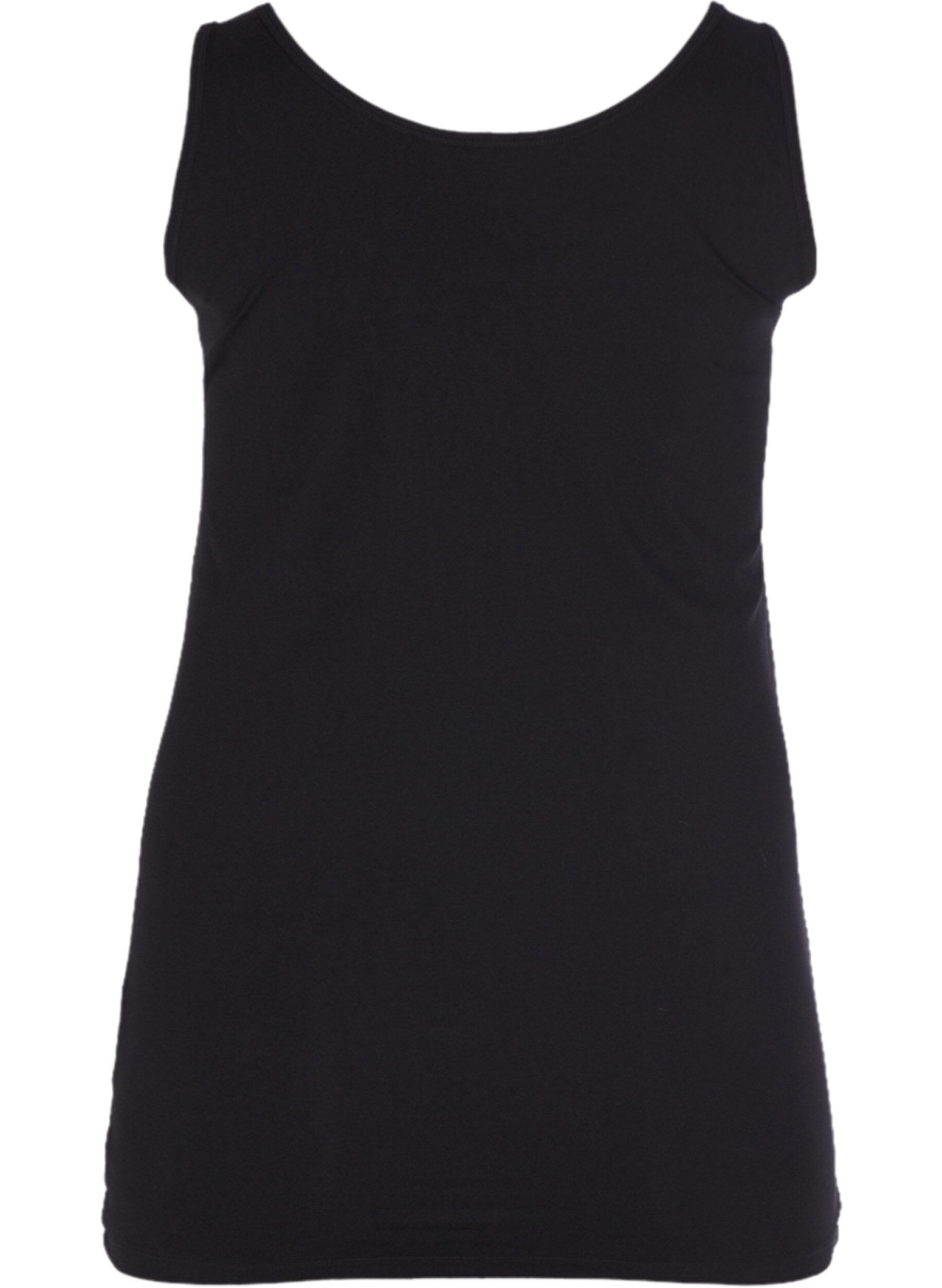 Zizzi Einfarbiges Basic Top, Schwarz, Packshot image number 1