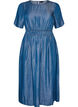Robe midi aspect denim avec taille &eacute;lastique, Bleu, Packshot image number 0
