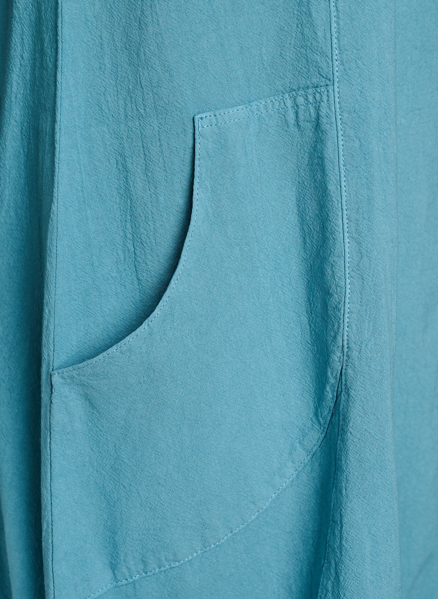 ZizziRobe en coton &agrave; manches courtes, Bleu Clair, Packshot image number 3