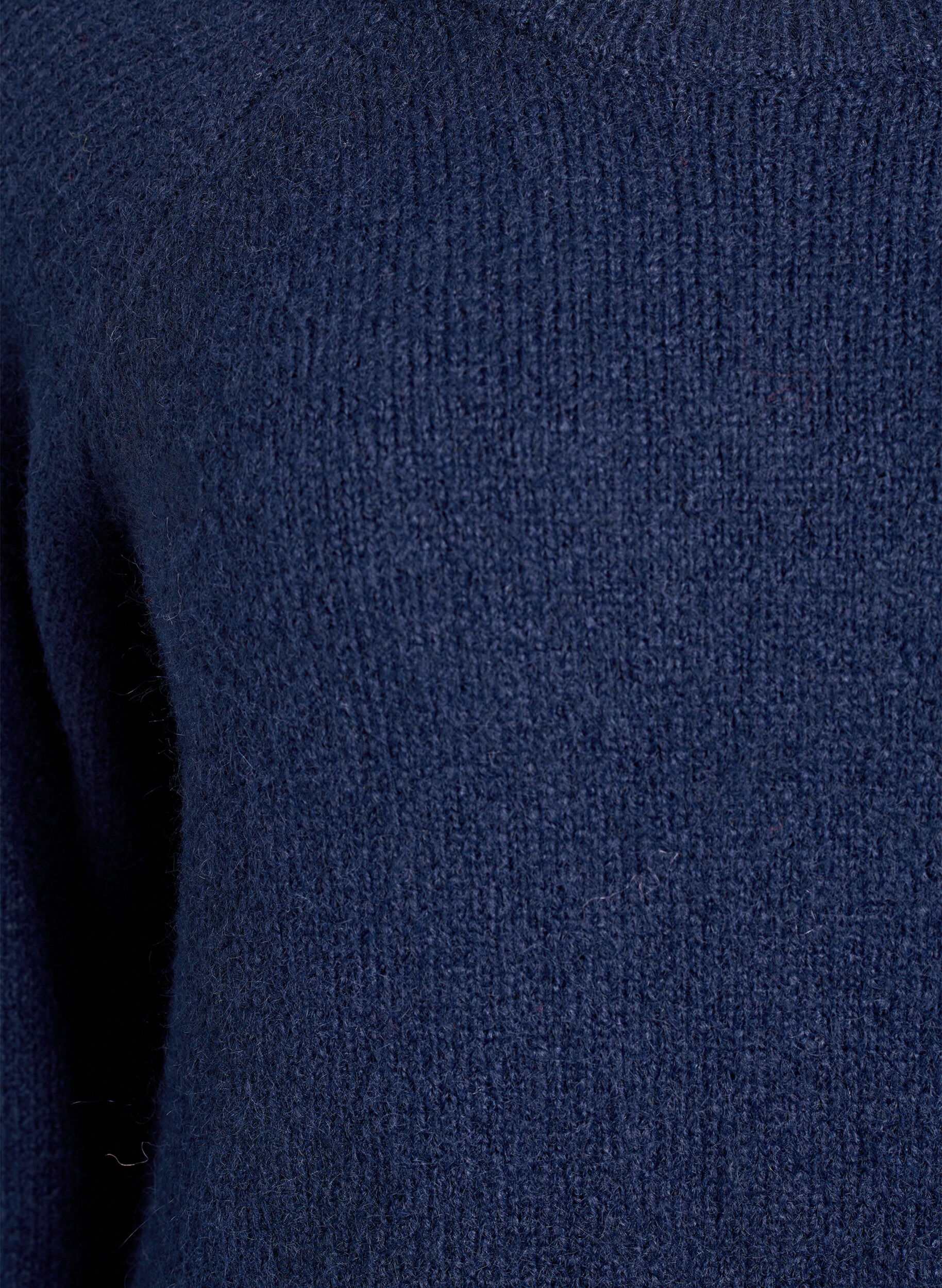 Zizzi Strickbluse mit Raglan&auml;rmeln, Blau, Packshot image number 2