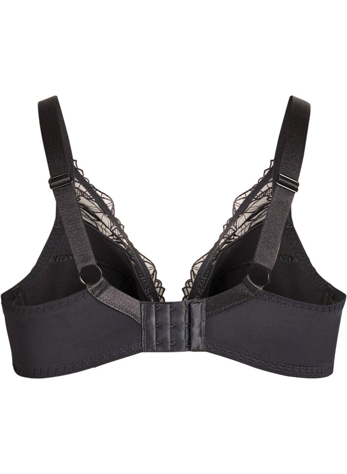 Gepolsterter Spitzen-BH mit B&uuml;gel, Schwarz, Packshot image number 1
