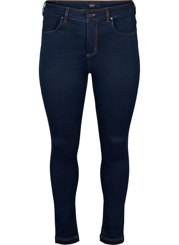 Extra schmale Amy Jeans mit hoher Taille, Unwashed, Packshot image number 0