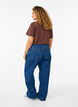 Jean &agrave; jambe large et taille haute, Bleu, Model image number 1