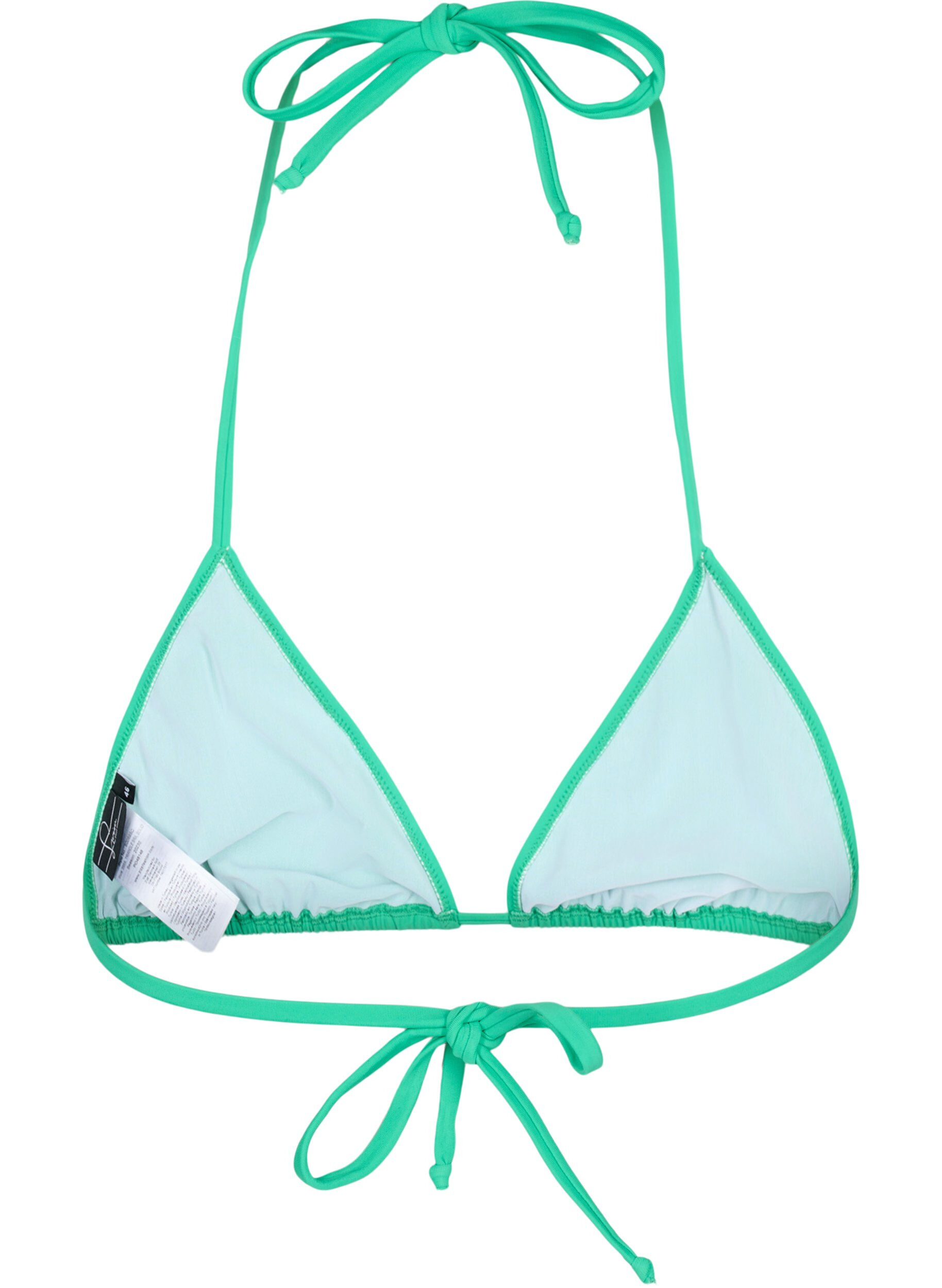 Zizzi Einfarbiges Triangel-Bikinioberteil, Gr&uuml;n, Packshot image number 1